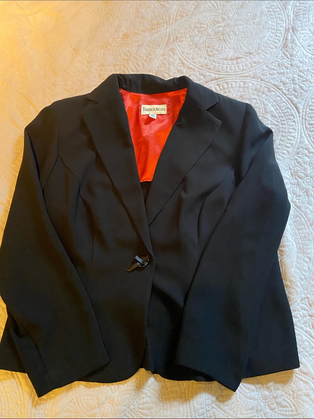 Danny & Nicole Black Blazer with Red Lining